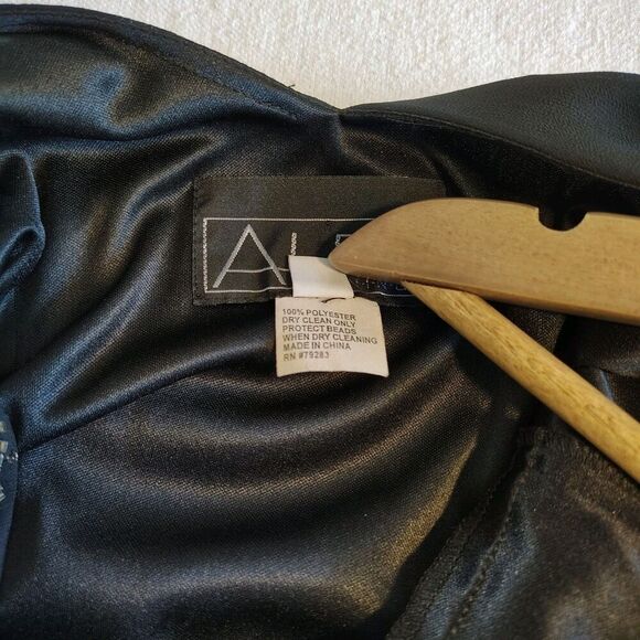 VTG Alex Evening's Y2K 90s Midi Dress Beaded Fairy Whimsigoth Asymmetrical Sz 10 - Picture 12 of 12